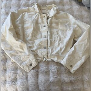 Cream cropped jacket